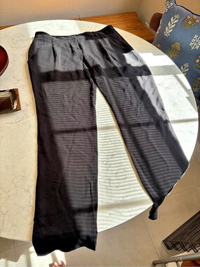 Theory Black Silk Dress Pants Size 10